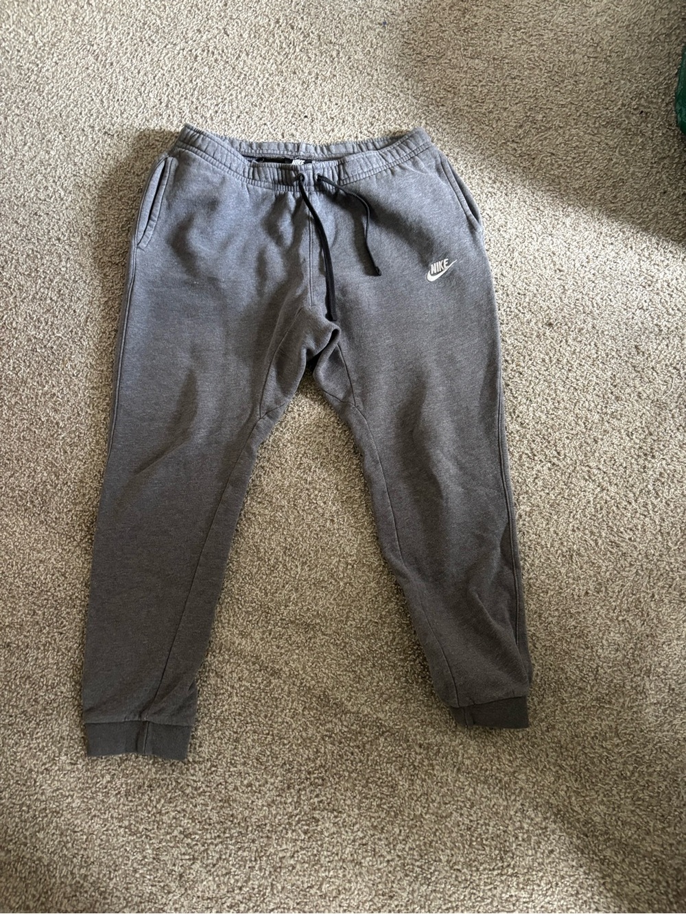 Nike Kids Gray Drawstring Fleece Joggers